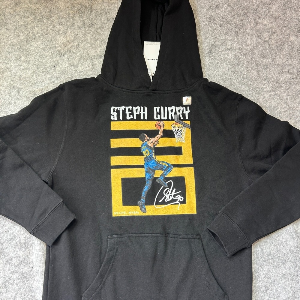 Stephen Curry Graphic Hoodie Black Youth Large Golden State Warriors NBA